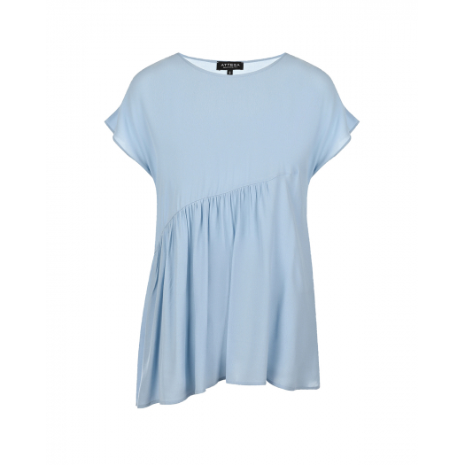Голубая блуза с воланом для беременных Attesa | Фото 1
