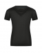 Льняная футболка с v-образным вырезом, черная 120% Lino | Фото 1