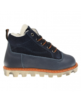 Синие ботинки с меховой подкладкой Walkey Синий, арт. Y1B4-41364-1311800- | Фото 2