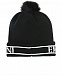 Комплект из шапки с помпоном и шарфа, черный Emporio Armani | Фото 5