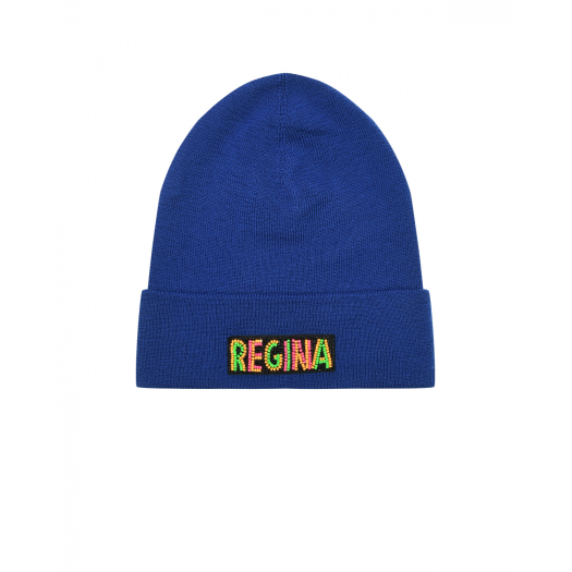 Синяя шапка с разноцветным лого Regina | Фото 1
