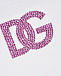 Белая футболка с розовым лого Dolce&Gabbana | Фото 3