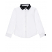 Белая рубашка с черным воротником Emporio Armani | Фото 1