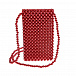 Красная плетеная сумка из бусин 11х2х18 см David Charles | Фото 3