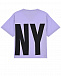 Фиолетовая футболка с черным логотипом  | Фото 2