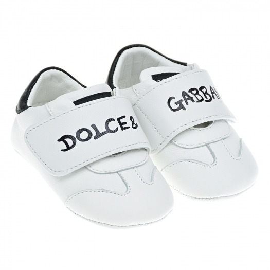 Белые пинетки-кроссовки Dolce&Gabbana | Фото 1