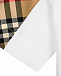 Белая футболка-поло с бежевыми вставками в клетку Burberry | Фото 5