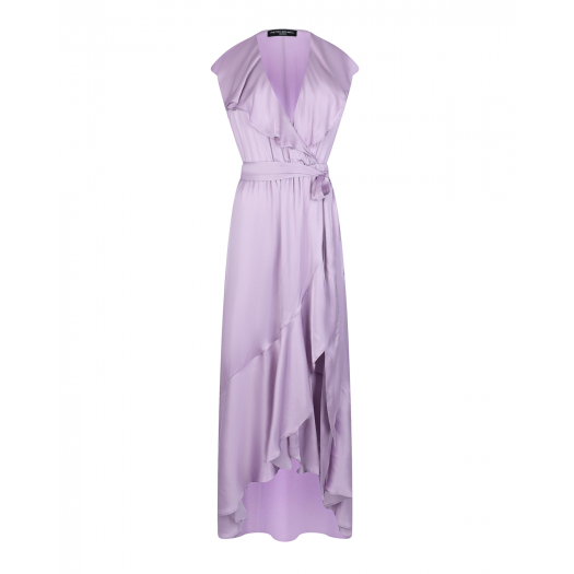 Сиреневое платье с воланом Pietro Brunelli | Фото 1