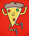 Красный свитшот с принтом &quot;пицца&quot; Stella McCartney | Фото 3