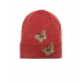 Красная шапка с аппликацией &quot;бабочки&quot; Il Trenino | Фото 1