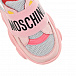 Розовые кроссовки с серебристыми вставками Moschino | Фото 6