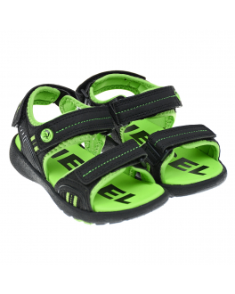 Черные сандалии с зеленой стелькой Diesel Черный, арт. BC0511 P3864 H8167 | Фото 1