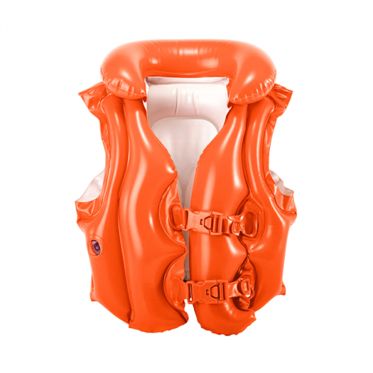 Надувной жилет для плавания &quot;Делюкс&quot; оранжевый 50х47 см  | Фото 1