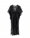 Черное платье-кафтан с кружевной отделкой Charo Ruiz | Фото 1