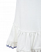 Белое платье с оборками Emporio Armani | Фото 4