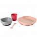 Набор посуды 4 предмета (2 тарелки, стакан, ложка), розовый BEABA | Фото 2