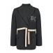 Шерстяной пиджак с поясом в полоску Brunello Cucinelli | Фото 1