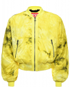 Куртка-бомбер с принтом tie dye, желтая