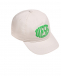 Бейсболка с зеленым лого, белая Diesel | Фото 1