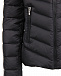 Черная пуховая куртка с контрастной лентой Moncler | Фото 4