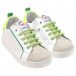 Белые кеды с зелеными шнурками Walkey | Фото 1