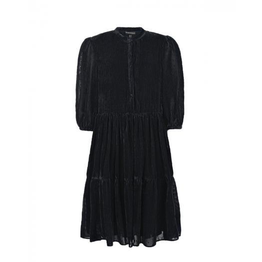 Черное платье с рукавами 3/4 Emporio Armani | Фото 1