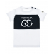 Белая футболка с черной полосой Moncler | Фото 1
