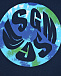 Синяя футболка с круглым логотипом MSGM | Фото 3