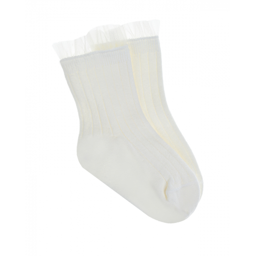 Белые носки с капроновой оборкой Collegien | Фото 1
