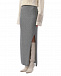 Серая юбка с разрезом из смесовой шерсти Pietro Brunelli | Фото 7