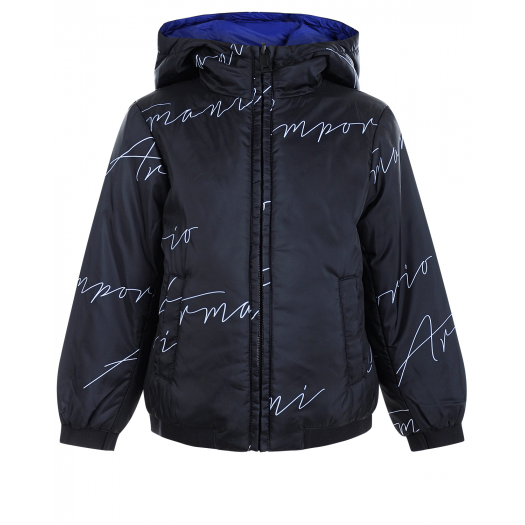Двусторонняя куртка на молнии с капюшоном Emporio Armani | Фото 1