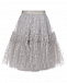 Пышная юбка с серебристыми бантами Monnalisa | Фото 2