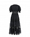 Черное платье макси с рукавами-фонариками Charo Ruiz | Фото 4