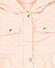 Розовое пальто с капюшоном и накладными карманами  | Фото 3