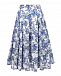 Синяя юбка-миди на пуговицах Forte dei Marmi Couture | Фото 2