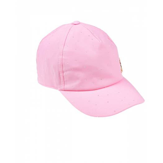 Розовая кепка со стразами Il Trenino | Фото 1
