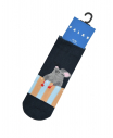 Темно-синие носки с декором "мышь"