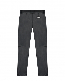 Черные брюки из эко-кожи Dolce&Gabbana Черный, арт. L53P20 FUSSH N0000 | Фото 2