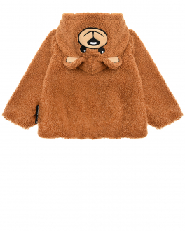 Коричневая куртка с декором &quot;медвежонок&quot; Moschino Коричневый, арт. MUA003 LIA00 20093 | Фото 2