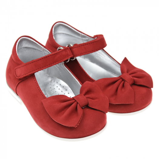 Красные туфли с бантом Monnalisa | Фото 1