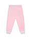 Розовые спортивные брюки с карманом-кенгуру Monnalisa | Фото 2
