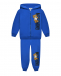Спортивный костюм с вертикальным лого, синий Moschino | Фото 1