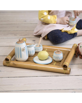 Деревянный чайный набор, белый с голубым Sebra , арт. 301730018 | Фото 2