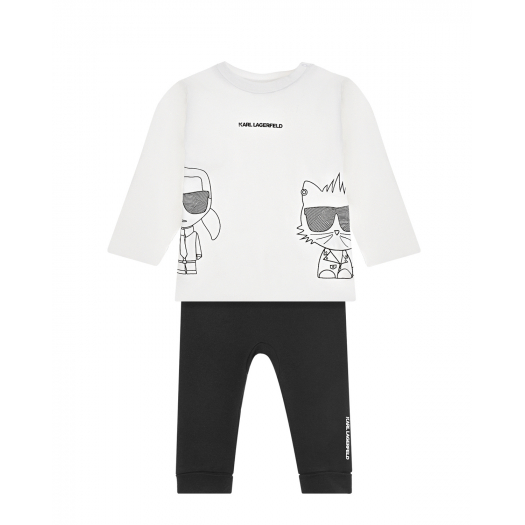 Комплект: толстовка и брюки Karl Lagerfeld kids | Фото 1