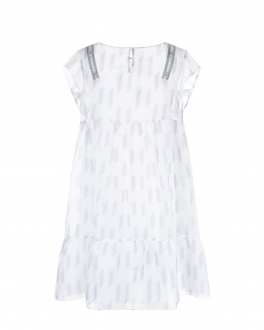 Белое двухслойное платье Karl Lagerfeld kids Белый, арт. Z12212 10B | Фото 2