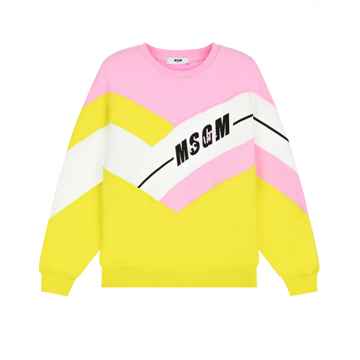 Свитшот в стиле color block MSGM | Фото 1