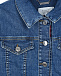Синяя джинсовая куртка с логотипом  | Фото 4