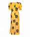 Желтое шелковое платье-миди No. 21 | Фото 6