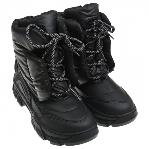 Черные мембранные сапоги со шнуровкой Jog Dog | Фото 1