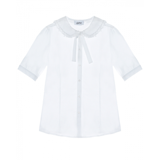 Белая рубашка с ажурной отделкой Aletta | Фото 1
